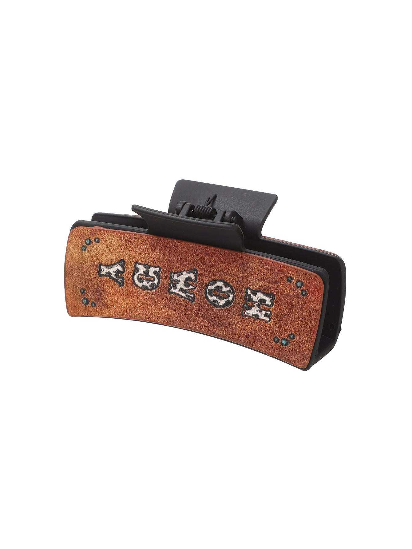 Wholesale Western Style Leather Hairpin Sunflower English Alphabet Clip